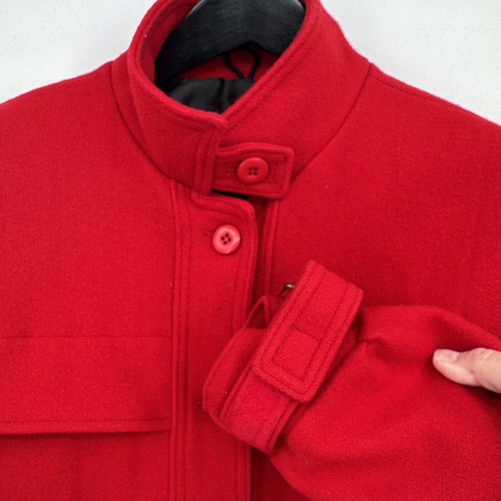 The WOOLRICH Woman Pure Wool Jacket Coat Made‎ USA Red Small EVC Lined 80s - Picture 6 of 15